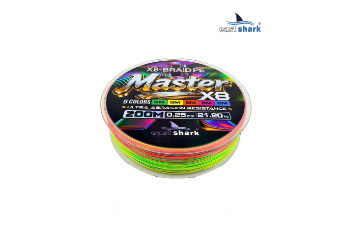 Шнур EastShark Master PE X8 200м 0,20мм #2 multicolor