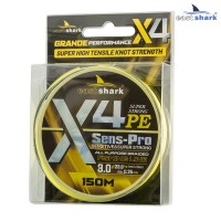 Шнур EastShark Sens-Pro X4 150м 0,10мм #0.4 желтый