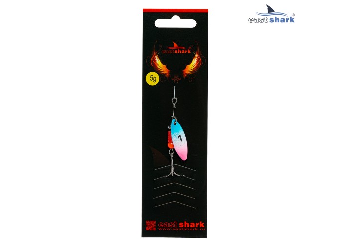 Блесна вращающаяся (уп./5шт.) EastShark Longer размер-1 (5 грамм) col.#649