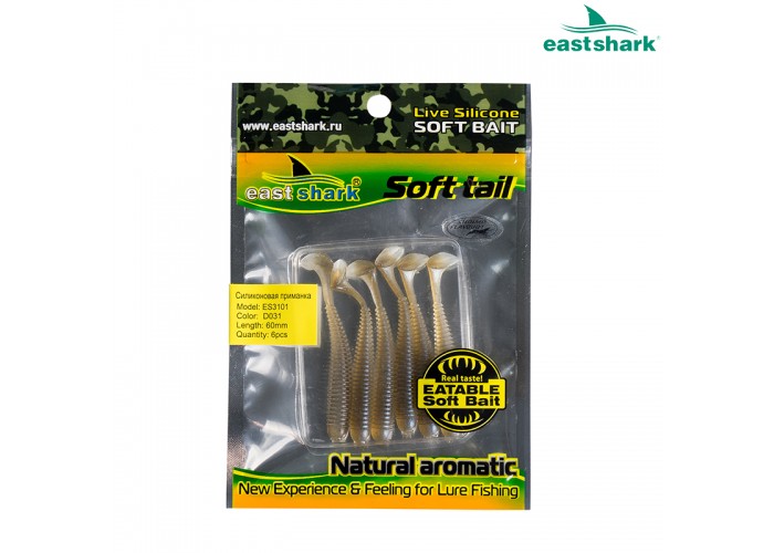 Силиконовая приманка ES3101 60 мм (6 шт/уп) color: D031