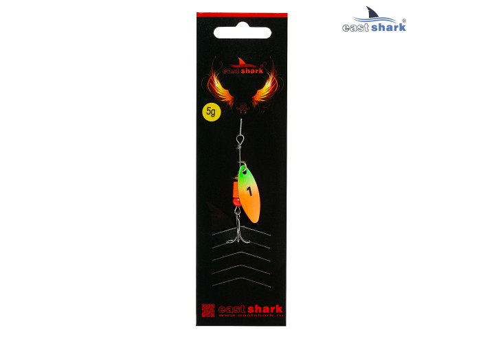 Блесна вращающаяся (уп./5шт.) EastShark Longer размер-1 (5 грамм) col.#658