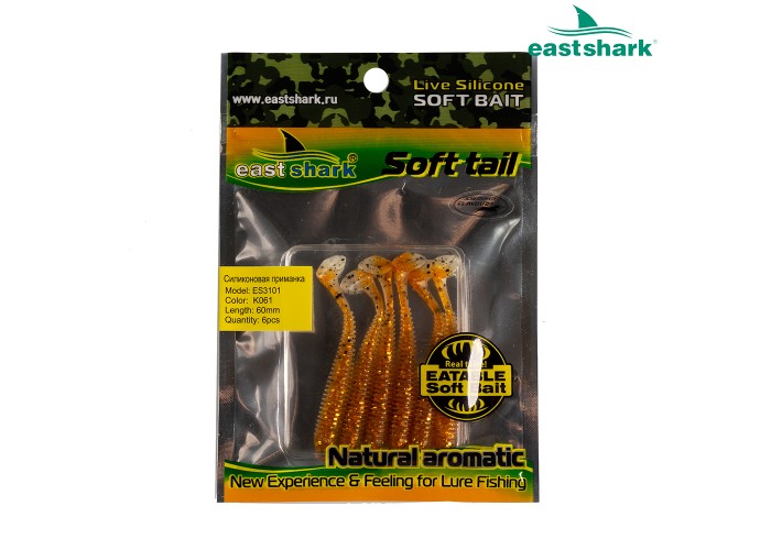 Силиконовая приманка ES3101 60 мм (6 шт/уп) color: K061