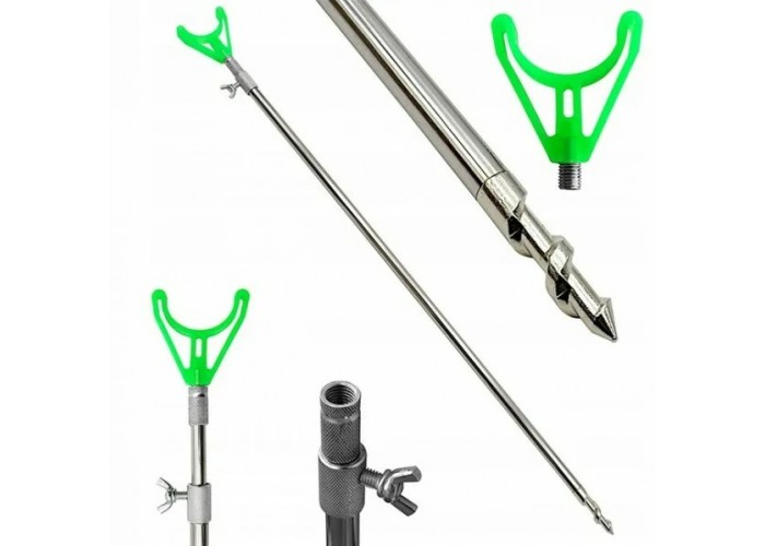 Подставка нержавейка с буром и выкр. рогатулей 1,5 м