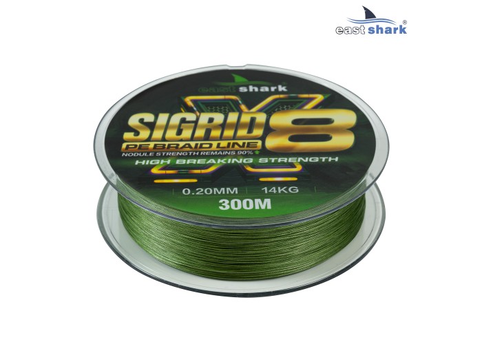 Шнур 300м EastShark SIGRID X8 0,30мм зеленый