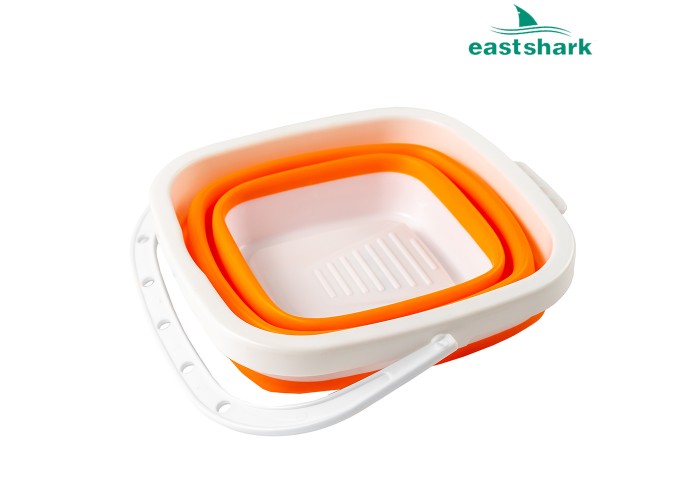 Ведро квадратное складное 21*12*17 3л оранжевое