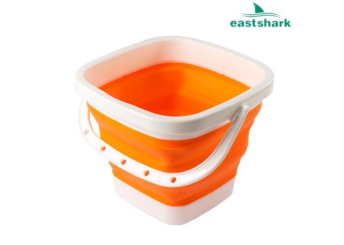 Ведро квадратное складное 21*12*17 3л оранжевое