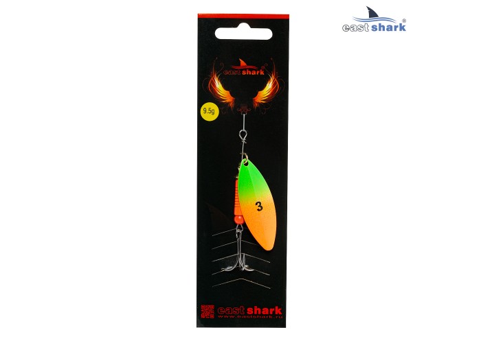 Блесна вращающаяся (уп./5шт.) EastShark Longer размер-3 (9.5 грамм) col.#658