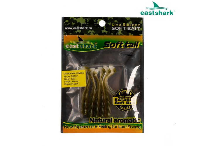 Силиконовая приманка ES3101 60 мм (6 шт/уп) color: K037