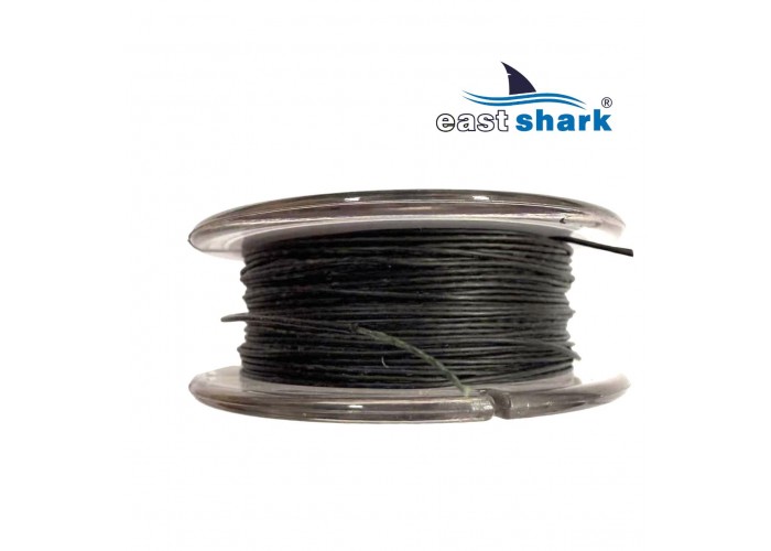 Поводковый материал карповый в оплетке 20 м 25 LBS темный