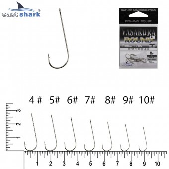 Крючки NEW EastShark Vasakura ROUND № 10 BL