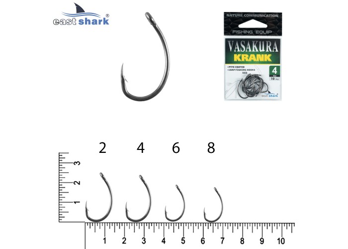 Крючки тефлон NEW EastShark Vasakura KRANK № 8