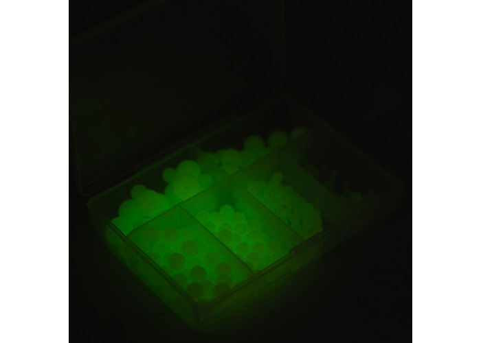 Набор пластиковых бусин XA-9038-B фосфорные зеленые 