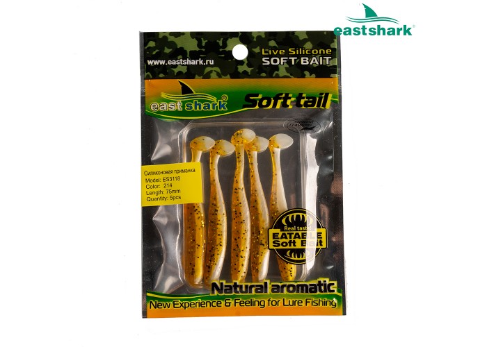 Силиконовая приманка ES3118 75 мм (5 шт/уп) color: 214