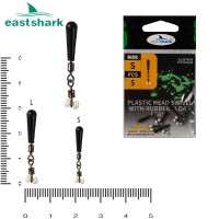 Скользящий фиксатор поплавка резиновый с вертлюгом "S" (уп./5шт.)