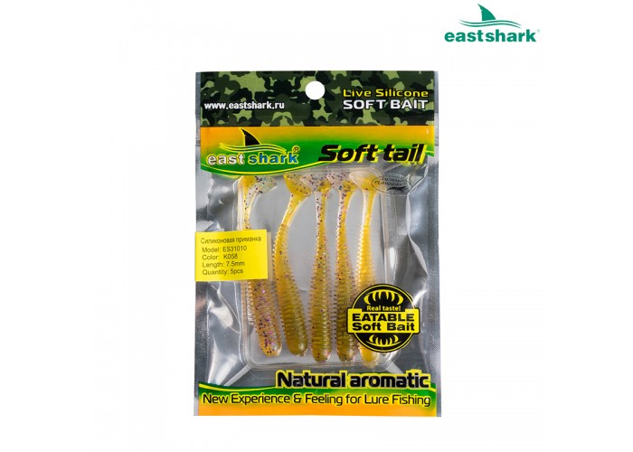 Силиконовая приманка ES31010 75 мм (5 шт/уп) color: K058