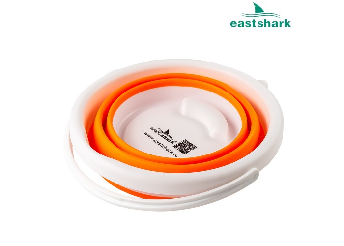 Ведро круглое складное 21*13*17 3л оранжевое