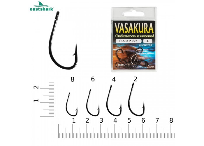 КРЮЧКИ CARP S7 VASAKURA №4 (УП.10ШТ.)