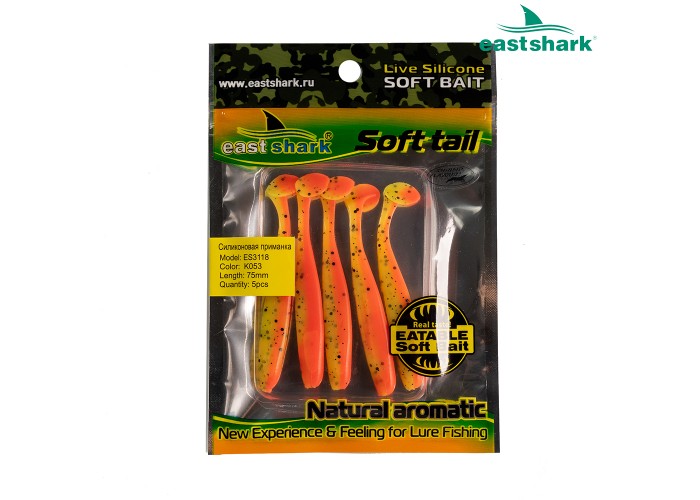 Силиконовая приманка ES3118 75 мм (5 шт/уп) color: K053