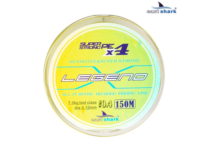 Шнур EastShark Legend X4 150м 0,18мм #1,2 желтый