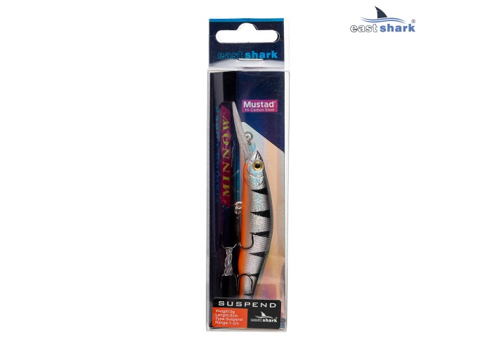 Воблер EastShark Croofed 8см. 9г. 1-2m Suspend col.#002