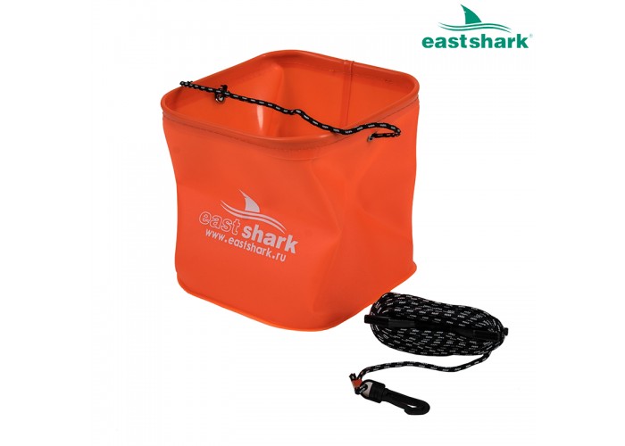 Ведро для замеса прикормки квадратное оранжевое  D 21