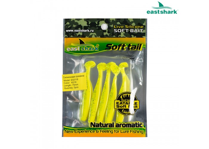 Силиконовая приманка ES3118 75 мм (5 шт/уп) color: K019