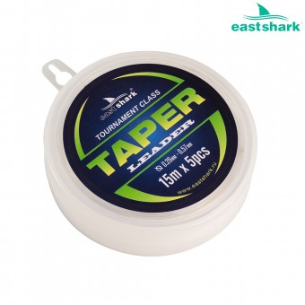 Шок-лидер TAPER LEADER  EastShark 0,57 mm-0.26 mm 15m  (5 шт)