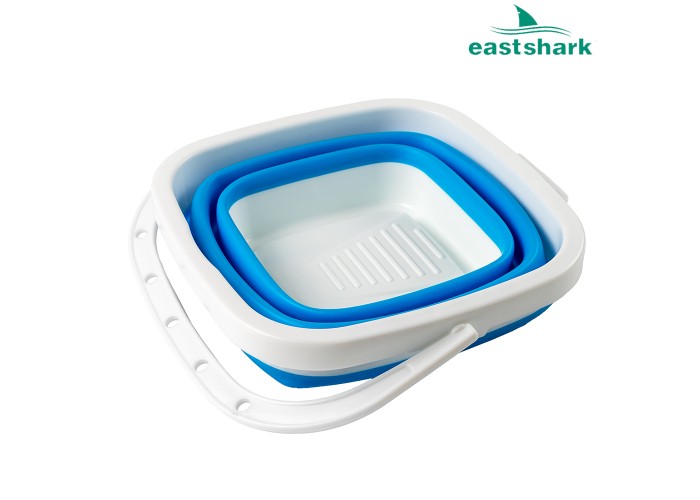 Ведро квадратное складное 21*12*17 3л синее