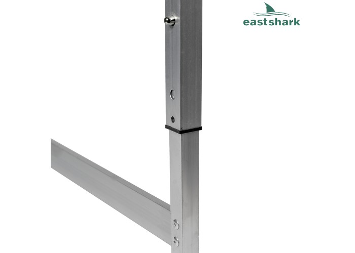 Набор алюминиевый стол + 4 стула 60*120 см белый