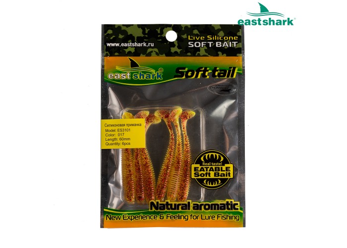 Силиконовая приманка ES3101 60 мм (6 шт/уп) color: 017