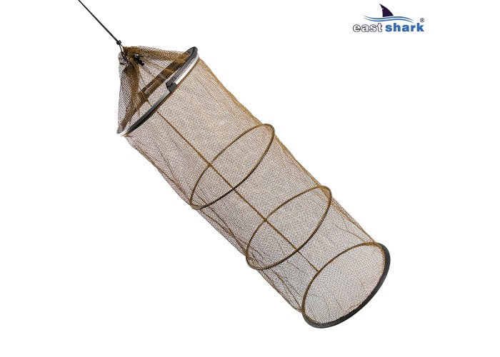 Садок круглый с ручкой прорезиненный d40 1м