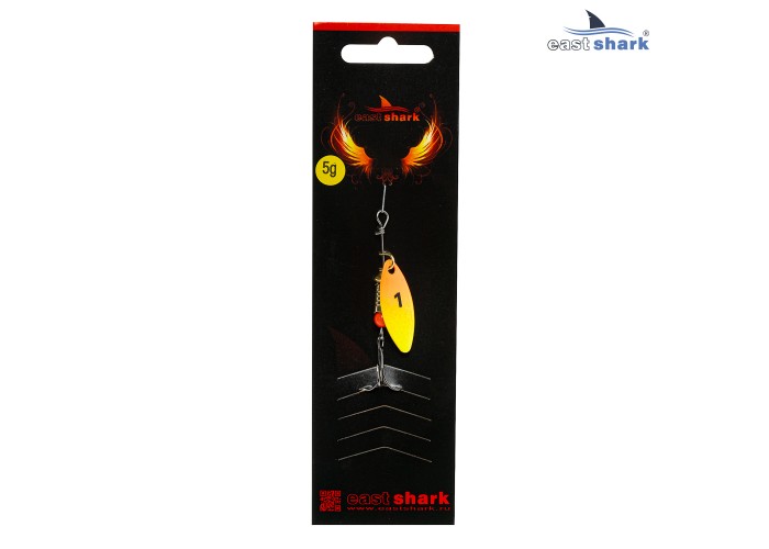 Блесна вращающаяся (уп./5шт.) EastShark Longer размер-1 (5 грамм)  col.#644