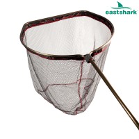 Подсак ES прорезиненный  полукруглый 75*75 см мет. ручка 1,9 м.