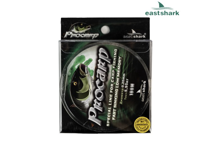 Леска PROCARP 100 м черно-зеленая 0,16