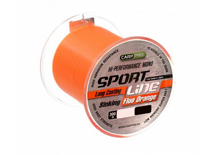 Леска 300м 0,286мм CARP PRO  Sport Line Fluo Orange